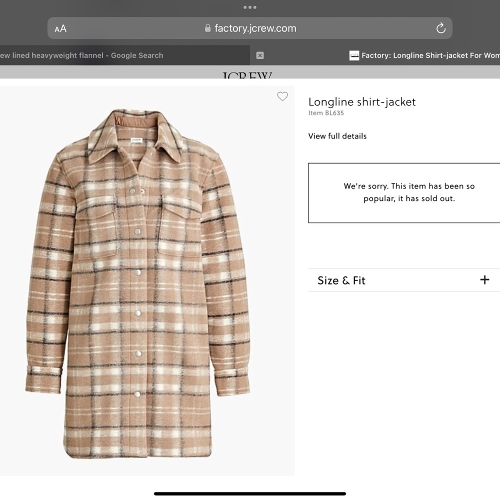 J.Crew Long Jacket - Picture 1 of 5